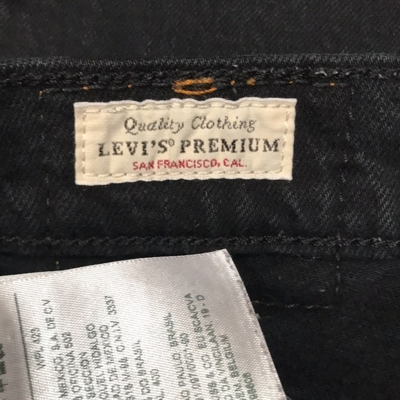 Levi’s Premium Quality Clothing 501s Black Button Fly Straight Leg Jeans - Picture 10 of 13